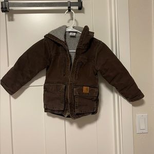 Carhartt duck Sherpa lined jacket